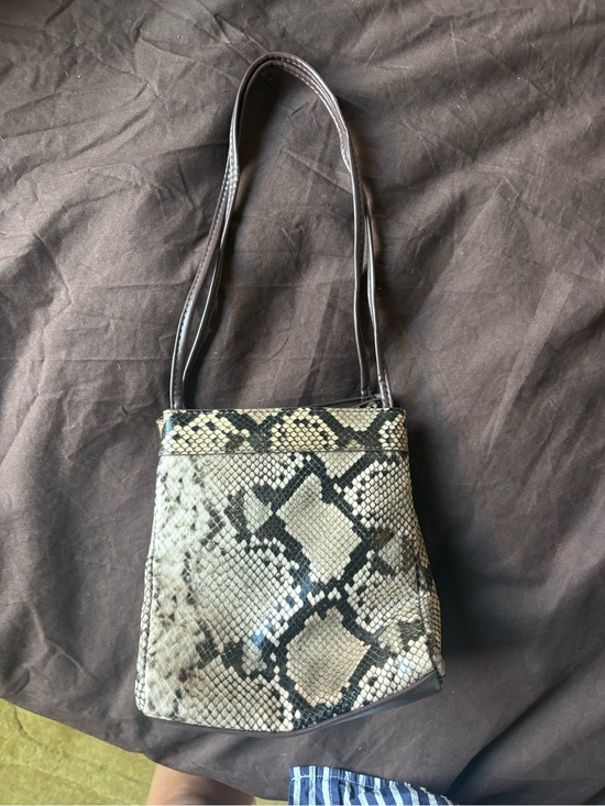 ASOS Handbags - ASOS Snake-Print Mini Faux Leather Shoulder Bag